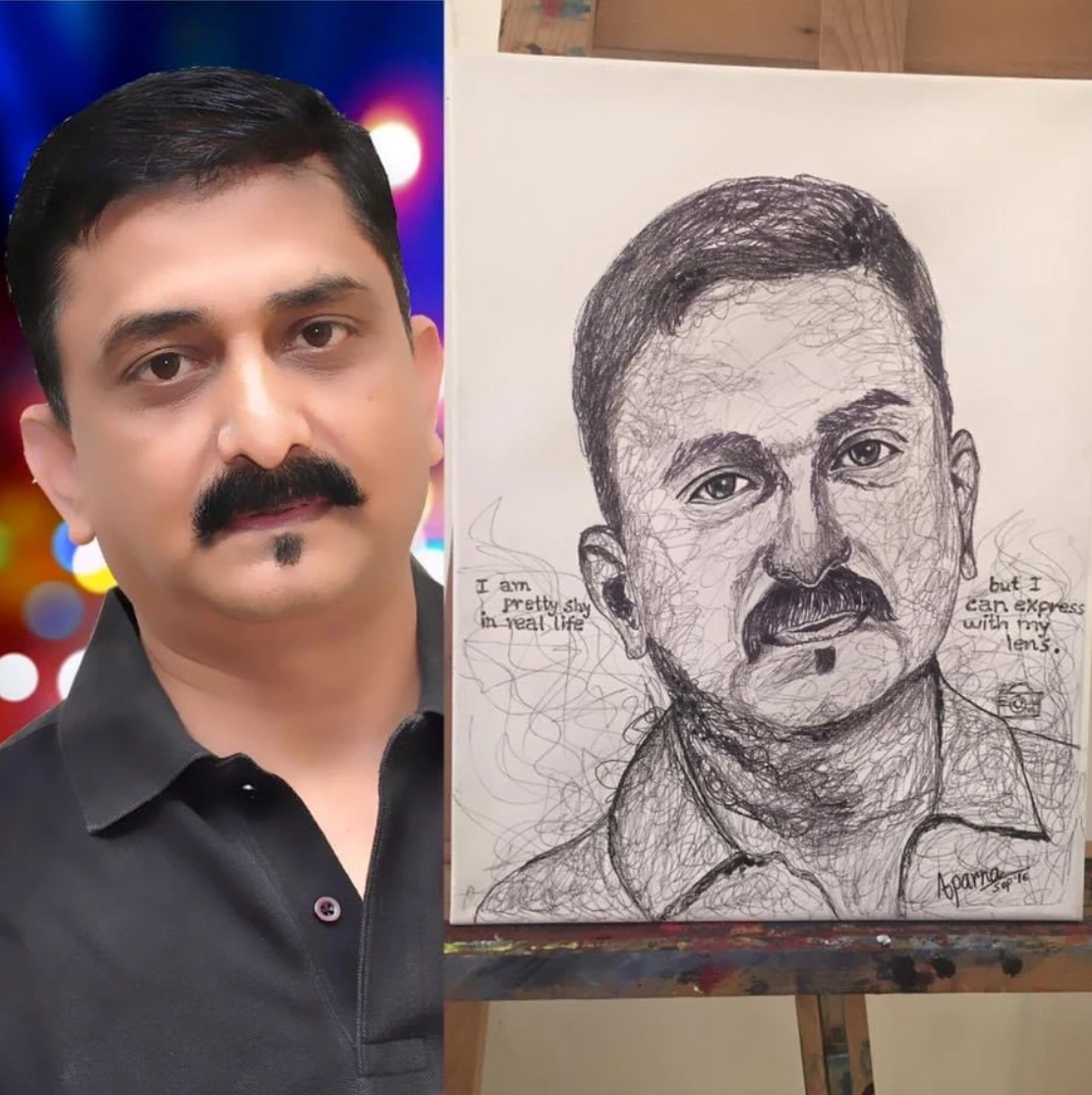 A Comman Man - Drawing by Aparna Shere
