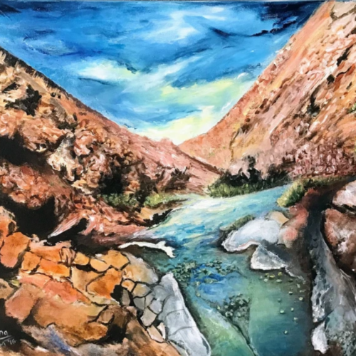 A Spring Stream - Painting by Aparna Shere
