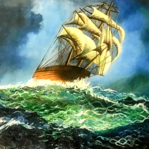 A Stormy Night - Painting by Aparna Shere