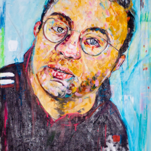 A portrait of Aparna's husband, Kanchan.