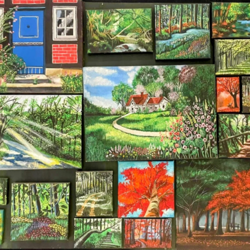 Forest Mosaic - Painting by Aparna Shere
