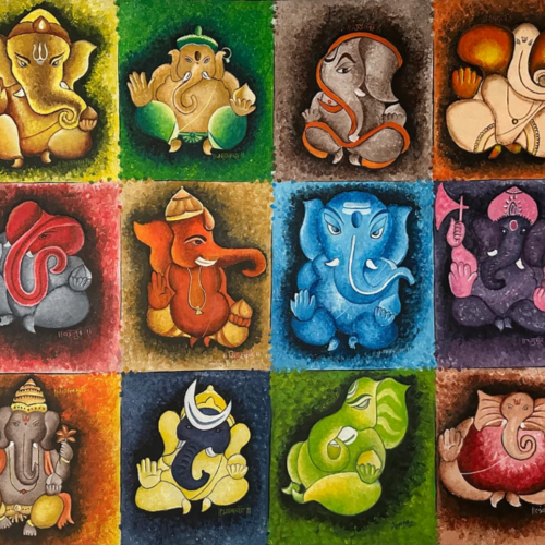 Ganesha - Painting by Aparna Shere