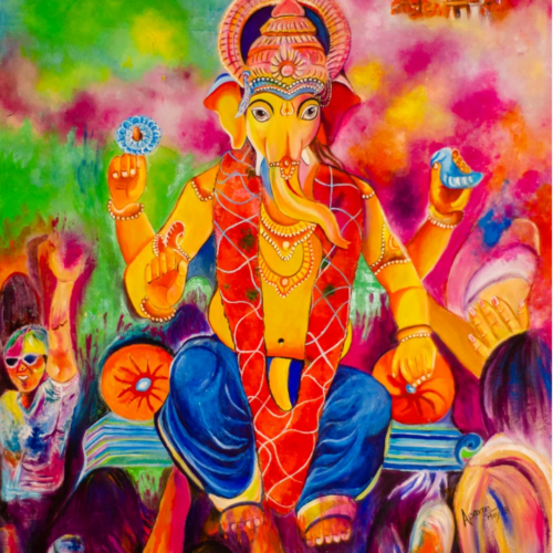 Ganpati Bappa - painting by Aparna Shere