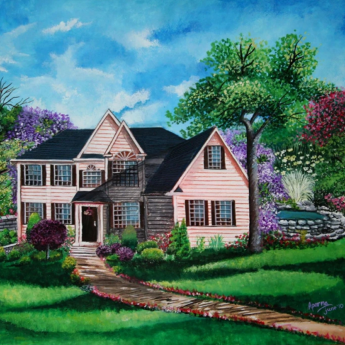 House in Boston- Painting by Aparna Shere