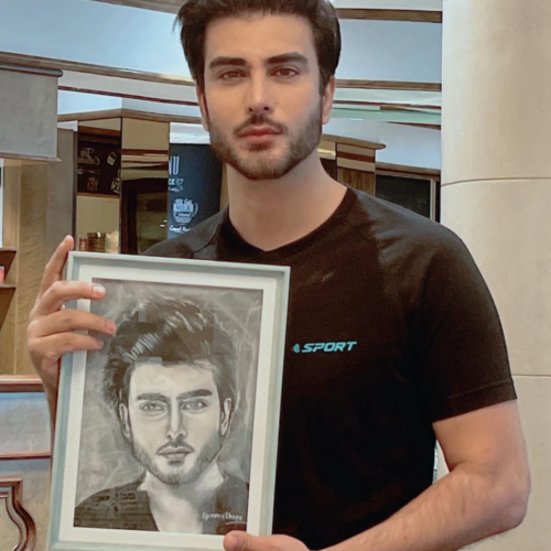 Pakistani Actor Imran Abba's drawing by Aparna Shere