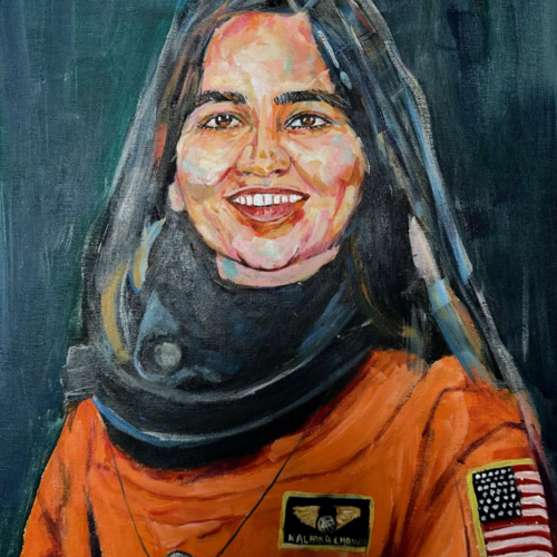 Portrait of Kalpana Chawla by Aparna Shere