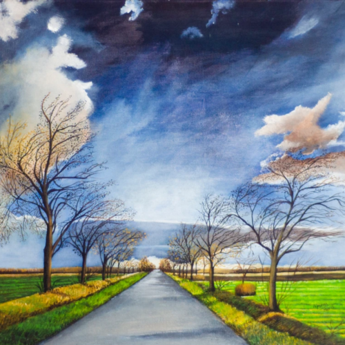 Stormy Skies - Painting by Aparna Shere