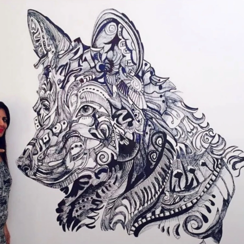 Canine Charm - mural by Aparna Shere