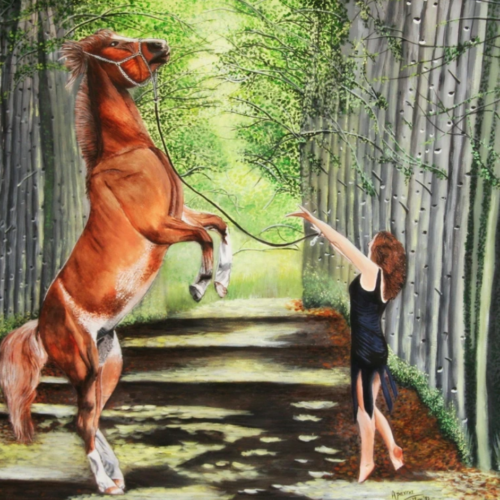 Fighting Oppression - Painting by Aparna Shere