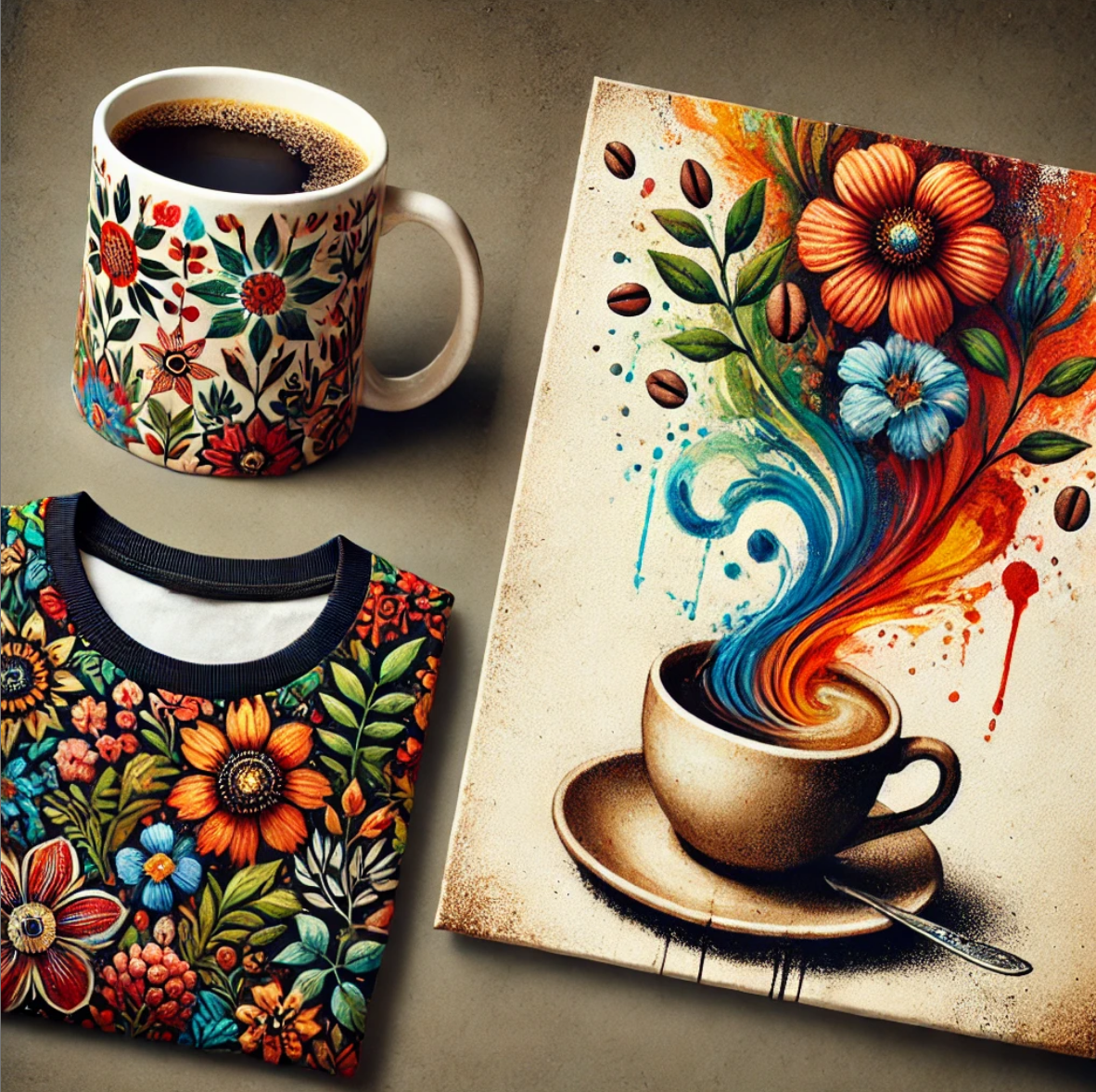 Mug T Shirt Coffee Painting