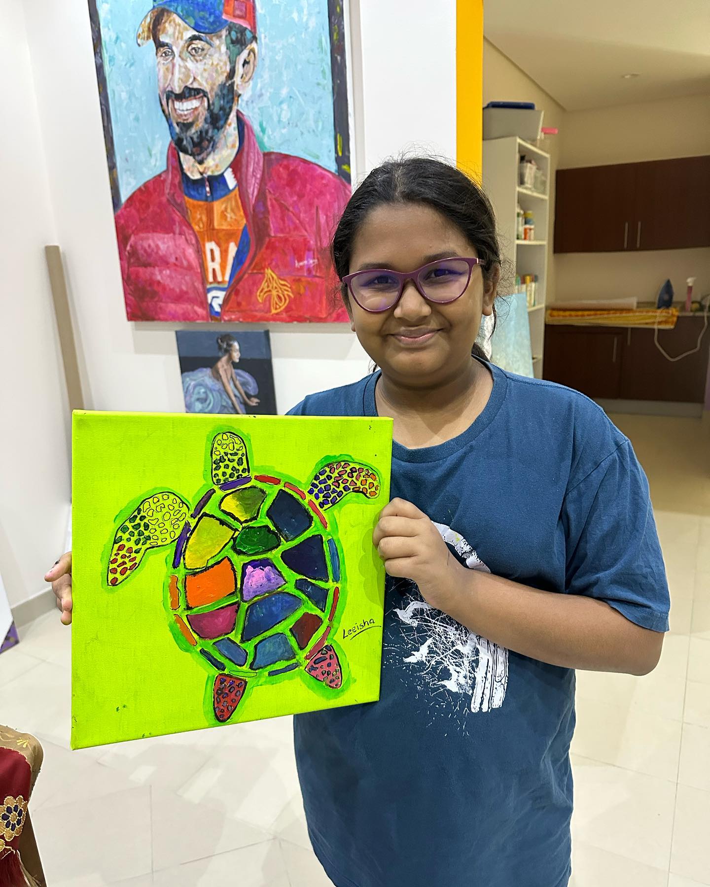 Artist Aparna Shere art students 